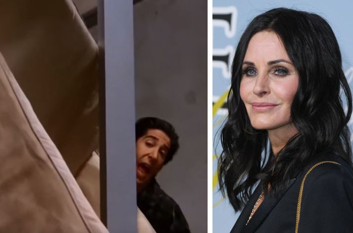 Courteney Cox fór með hlutverk Monicu, bróður Ross, í þáttunum Friends.