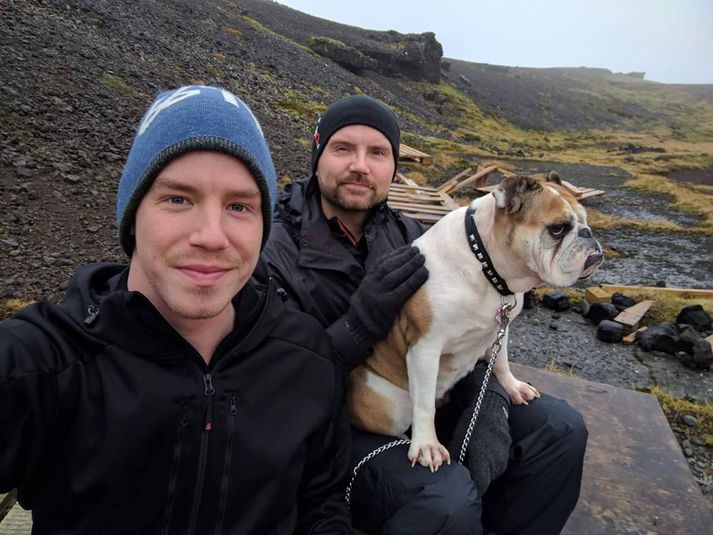 Jóri og Arnar í göngu á Þorbjarnarfelli.