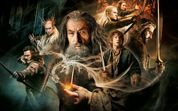 Lokakaflinn í þríleiknum um Hobbitann var frumsýndur á annan dag jóla.