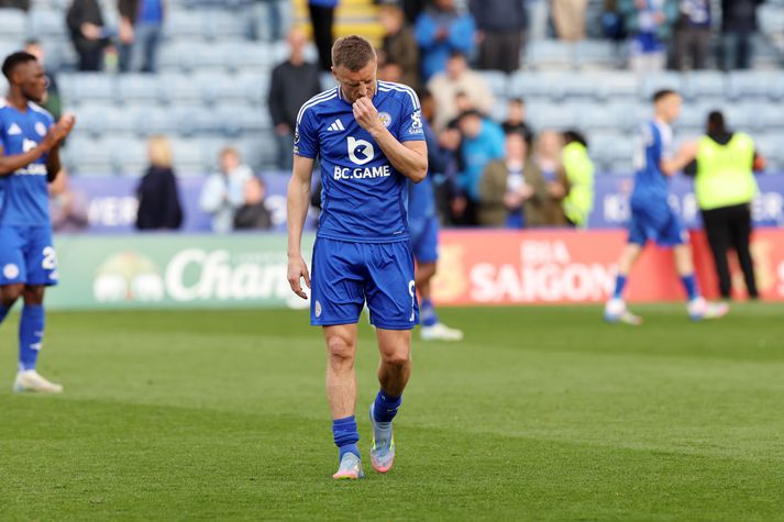Vardy er allt annað en sáttur.