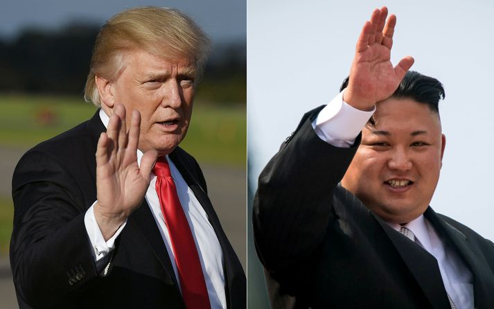 Trump hefur ítrekað kallað Kim Jong Un litla eldflaugamanninn.