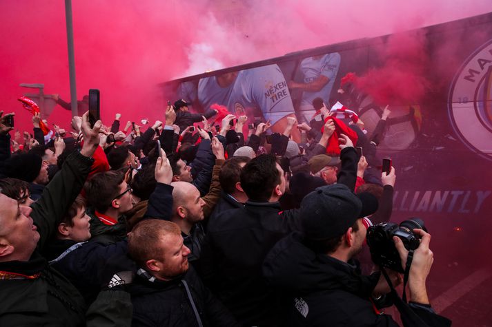 Stuðningsmenn Liverpool voru ekki beint til fyrirmyndar síðast.