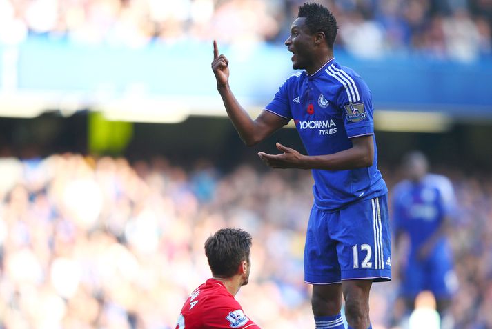 John Obi Mikel í leiknum um helgina.