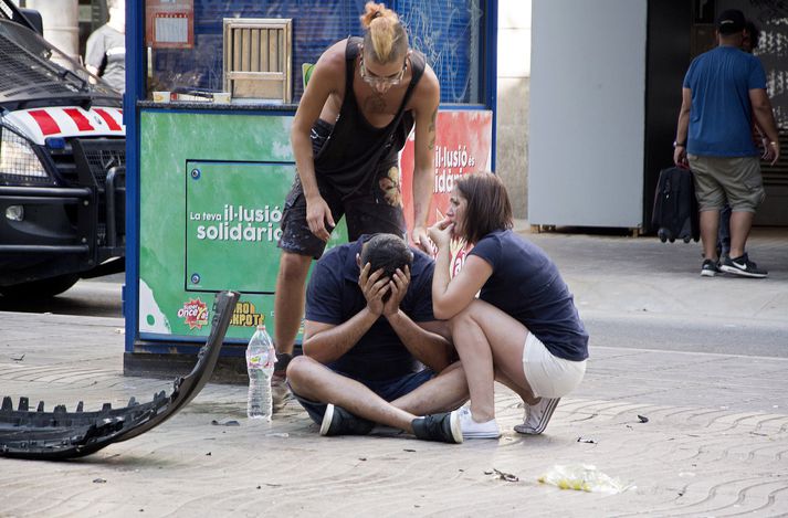 Íbúar Barcelona eru harmi slegnir yfir atburðum gærdagsins.