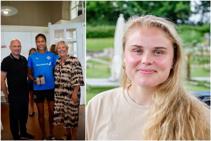 Agla María Albertsdóttir, landsliðskona í fótbolta, segir heimsókn forseta Íslands, Höllu Tómasdóttur, hafa gert mikið fyrir leikmenn eftir svekkjandi tap gegn Finnum í fyrsta leik á EM.