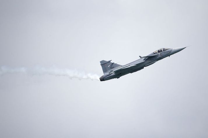 Flugvél af gerðinni JAS 39 C/D Gripen. Mynd tengist fréttinni ekki beint.