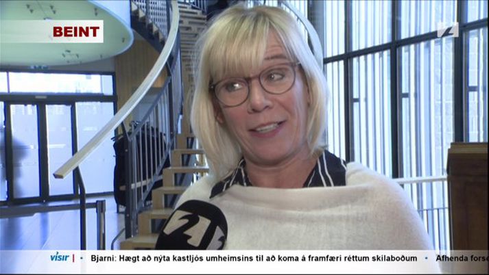 Vigdís Hauksdóttir í viðtali við Heimi Má Pétursson í hádeginu.