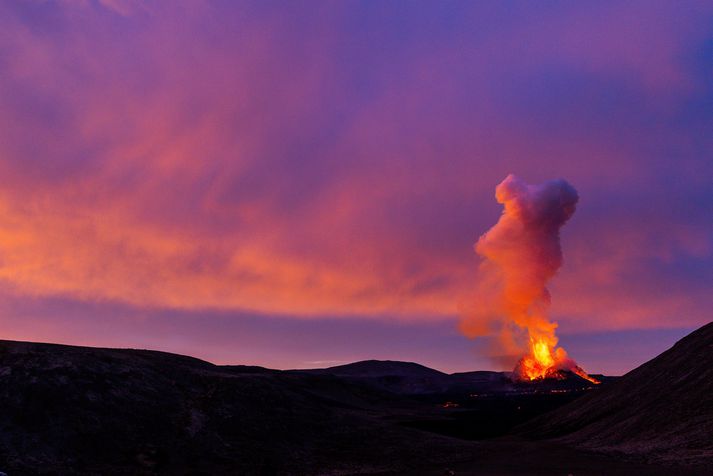 Eldgosið við Fagradalsfjall.