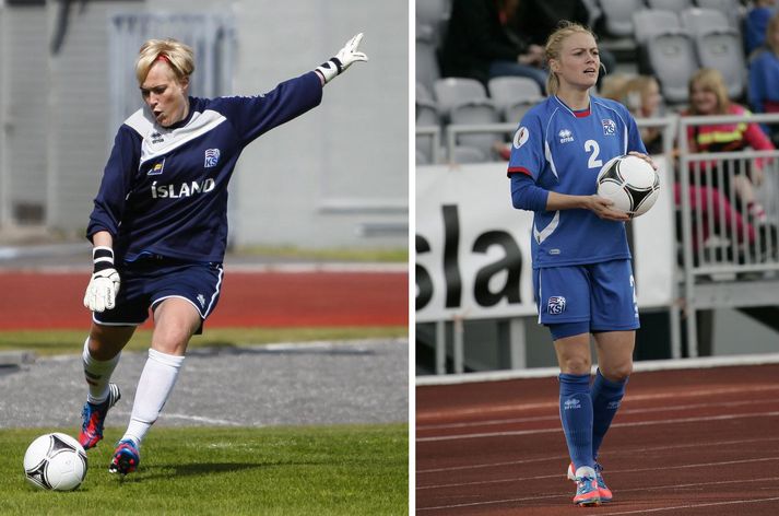 Þóra Björg Helgadóttir og Sif Atladóttir.