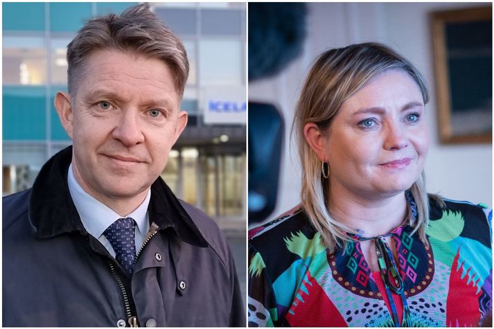 Lilja Alfreðsdóttir ráðherra og Bogi Nils Bogason forstjóri Icelandair mættu að sjálfsögðu á ráðstefnuna.