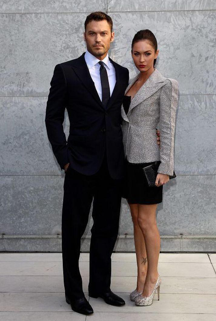 Þau Brian Austin Green og Megan Fox eignuðust soninn Noah fyrir 10 mánuðum. Þau eiga nú von á öðru barni sínu.