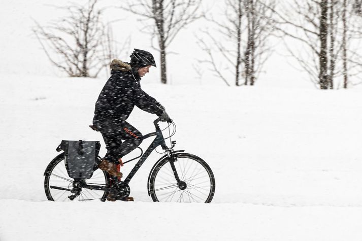 Í dag er útlit fyrir norðaustan strekking.