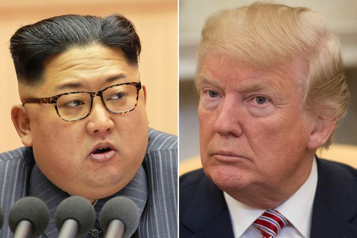 Kim Jong-un og Donald Trump.