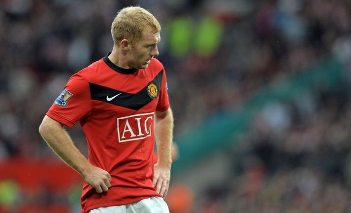 Paul Scholes í leik með Man Utd.