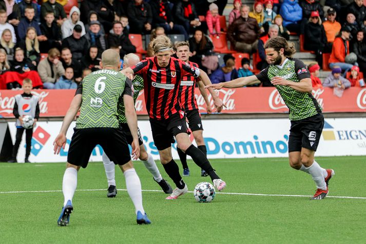 Óttar Magnús Karlsson hefur skorað níu mörk í ellefu leikjum í Pepsi Max-deild karla í sumar.