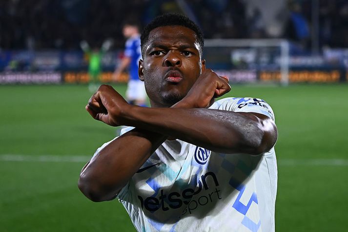 Denzel Dumfries tryggði Inter góðan sigur.