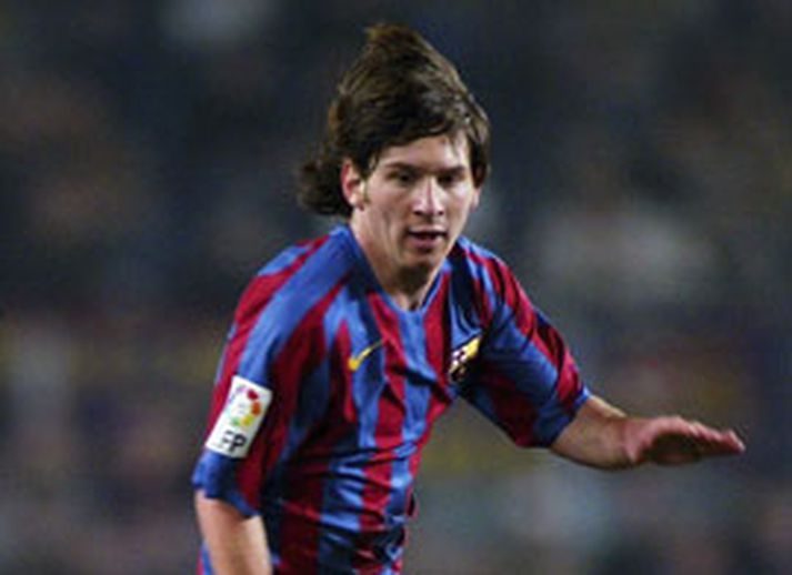 Messi í leiknum í kvöld.