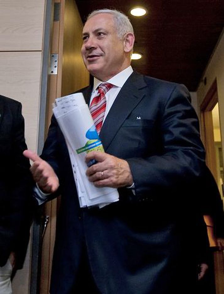 Búist er við að Netanyahu kynni nýja ríkisstjórn Ísraels á þingi landsins í dag.Fréttablaðið/AP