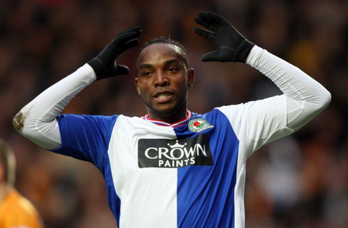 Benni McCarthy í leik með Blackburn.