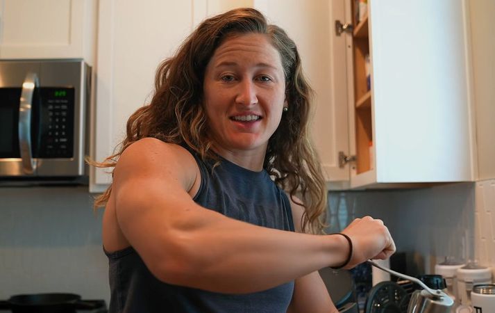 Tia-Clair Toomey er fimmfaldur heimsmeistari í CrossFit og er nú á leiðinni á sína aðra Ólympíuleika.