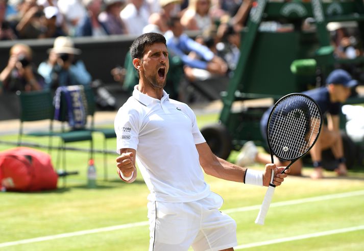 Djokovic hefur sex sinnum komist í úrslit á Wimbledon.