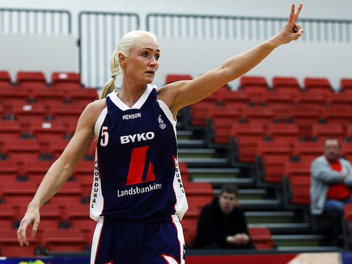 Birna Valgarðsdóttir lék vel í kvöld.