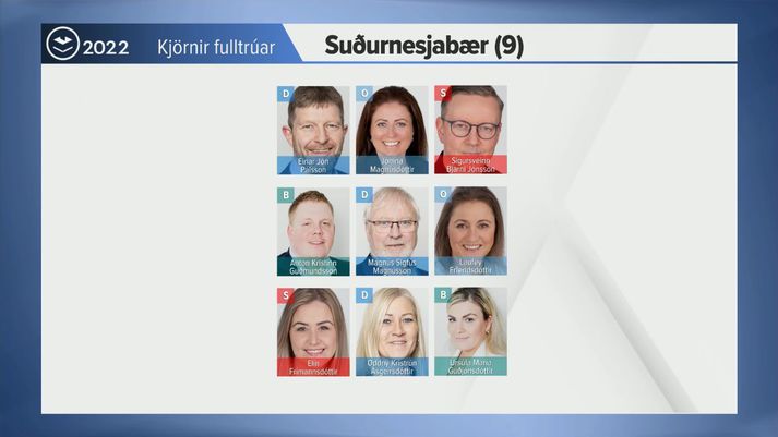 Þessir níu fulltrúar náðu kjöri í Suðurnesjabæ.