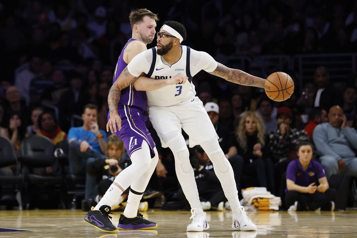 Leikmennirnir sem skiptu um félög í einum frægustu leikmannaskiptum í sögu NBA-deildarinnar. Luka Doncic fór til Los Angeles Lakers á meðan Anthony Davis fór til Dallas Mavericks. Flestir telja að Dallas hafi orðið á stór mistök þegar félagið skipti Doncic í burtu.