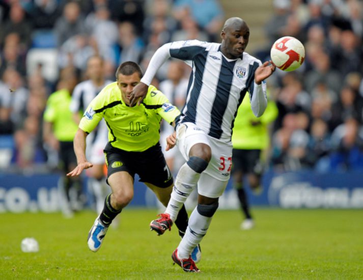 Marc-Antoine Fortune í leik með WBA á síðustu leiktíð.