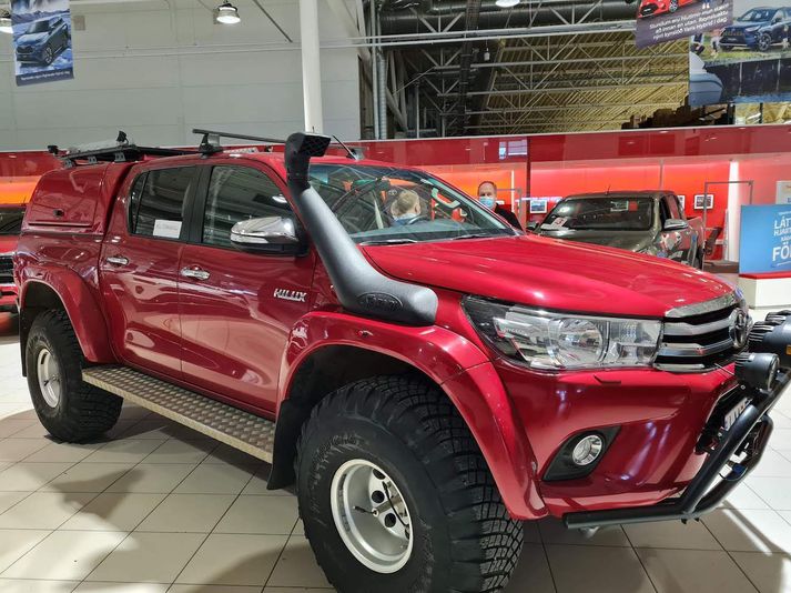 Hilux sem var á jeppasýningu Toyota í fyrra.