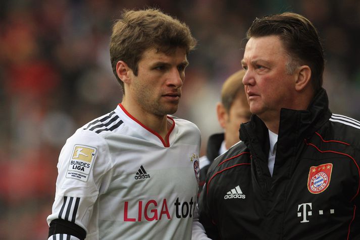 Louis Van Gaal var þjálfari Bayern þegar Müller sprakk út sem ungur leikmaður. 