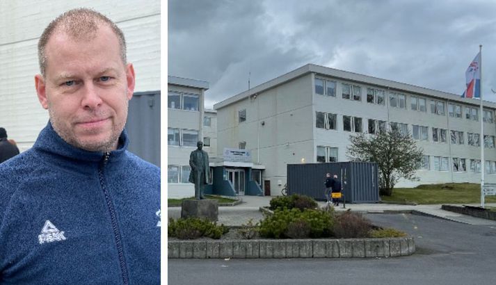 Andri Stefánsson, framkvæmdastjóri ÍSÍ og húsnæðið sem um ræðir.