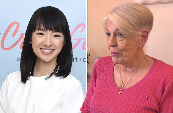 Tiltektardrottningarnar Marie Kondo og Margrét Sigfúsdóttir fylgja ekki alveg sömu aðferðum þegar kemur að því að halda röð og reglu á heimilinu.