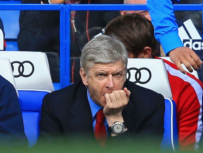 Arsene Wenger átti ekki góðan dag.