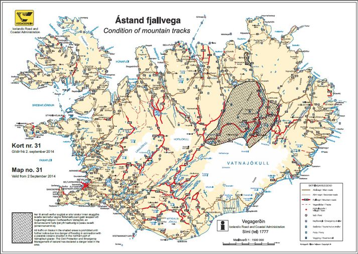 Gráa skámerkta svæðið er það svæði sem lokað er fyrir umferð á.