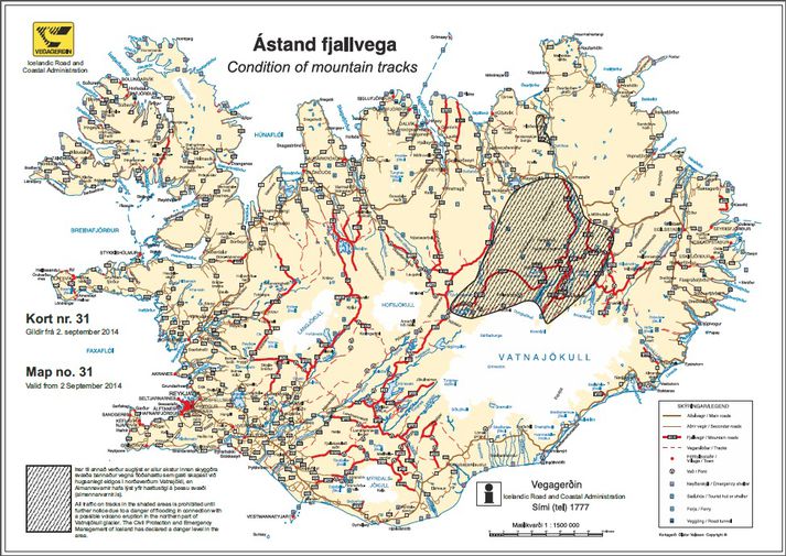 Gráa skámerkta svæðið er það svæði sem lokað er fyrir umferð á.