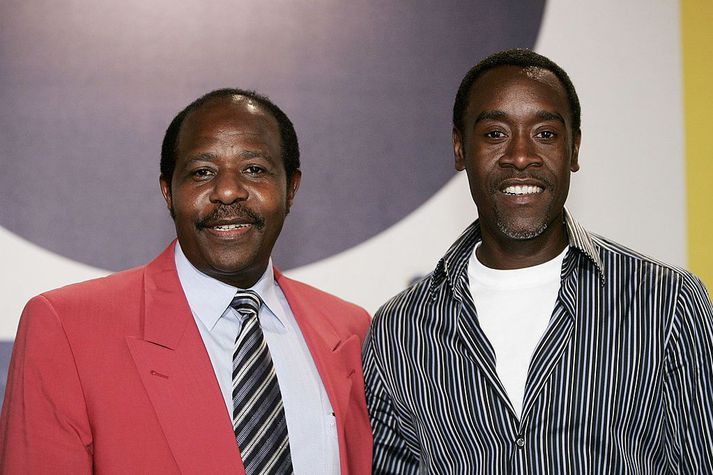 Paul Rusesabagina og Don Cheadle sem fór með hlutverk Rusesabagina í kvikmyndinni Hótel Rúanda.