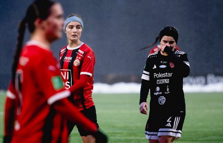 Julia Naomi Mortensen skoraði sex mörk fyrir HB í leiknum.