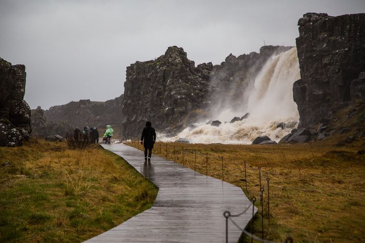 Öxarárfoss á Þingvöllum í Flóðum.