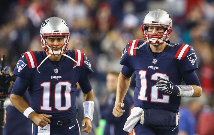 Garoppolo með Tom Brady.