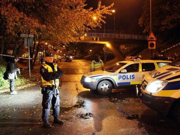 Lögreglumenn að störfum í Malmö í síðasta mánuði.