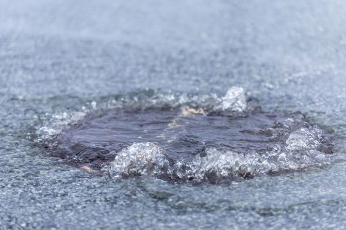 Viðbúið er að vatn fari að safnast saman við svona mikla úrkomu.