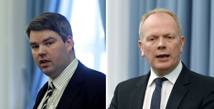 Sindri Sigurgeirsson, formaður Bændasamtaka Íslands, og Illugi Gunnarsson menntamálaráðherra.