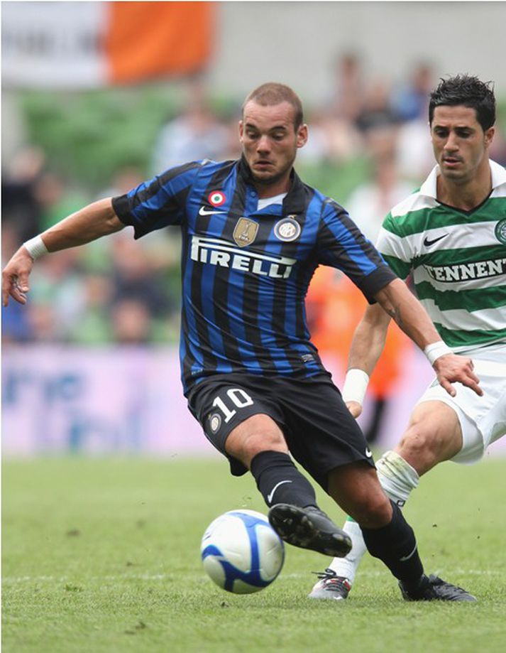 Sneijder með Inter Milan í sumar.