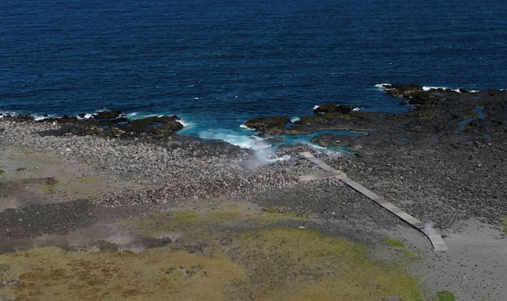 Skjálftahrina varð í morgun norðaustur af Reykjanestá.