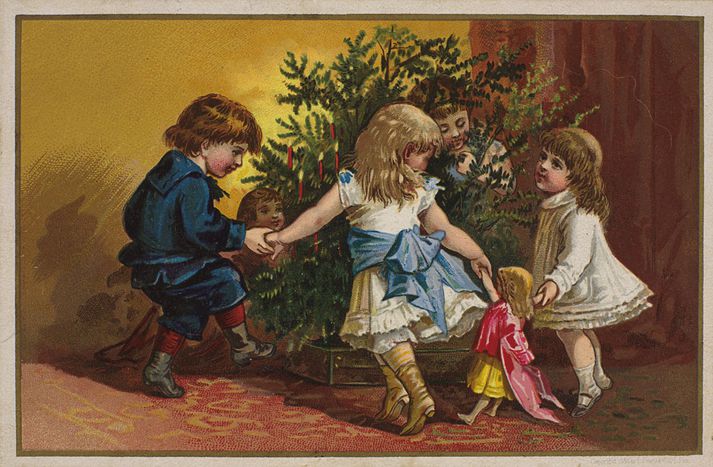 Jólakort frá 1880.