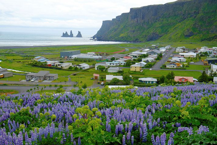 Frá Vík í Mýrdal. Hlýjast verður á Suðausturlandi í dag.