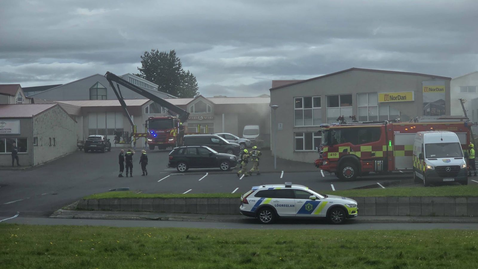 Við­búnaður vegna elds­voða í Grafar­vogi
