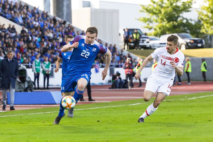 Jón Daði var frábær í sigri Íslands á Tyrkjum á Laugardalsvelli í byrjun júnímánaðar