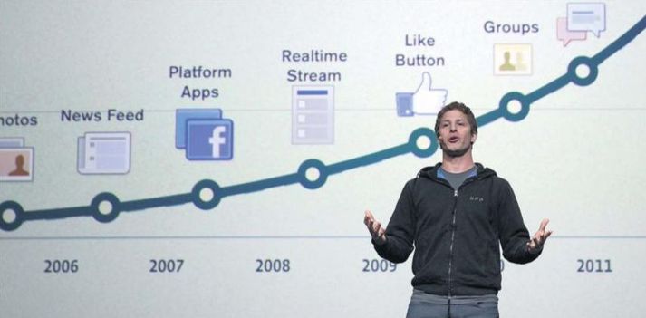 Leiðin hefur legið upp á við hjá Mark Zuckerberg og Facebook síðustu ár. Frá því að Facebook fór á markað í vor hefur virðið hins vegar fallið um tæpan helming.